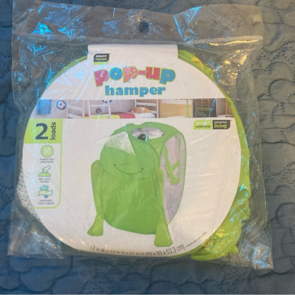 Smart Design Green Frog Pop Up Hamper